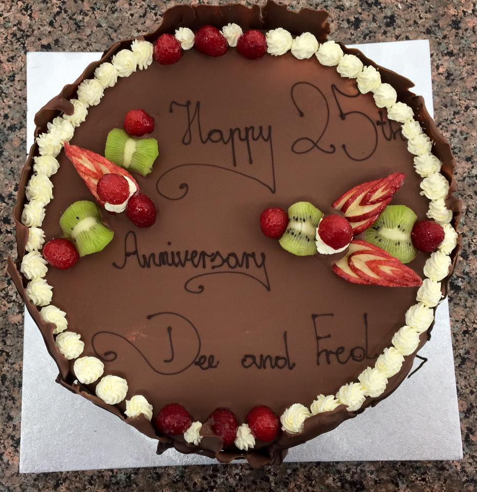 Anniversary celebration cake